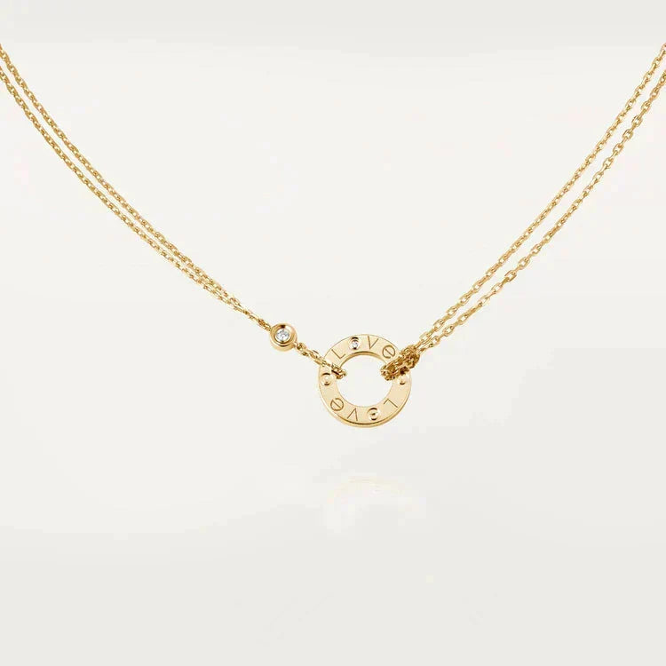 ¡®Veyra Jewelry¡¯LOVE NECKLACE 16MM 2 DIAMONDS