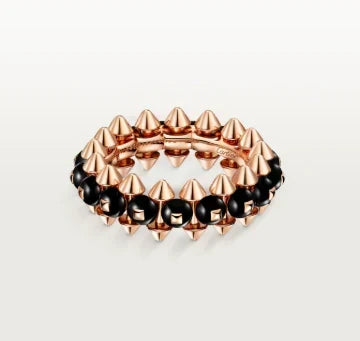 [Veyra Jewelry]CLASH ELEGANT ROSE GOLD RING FEATURING NATURAL AGATE
