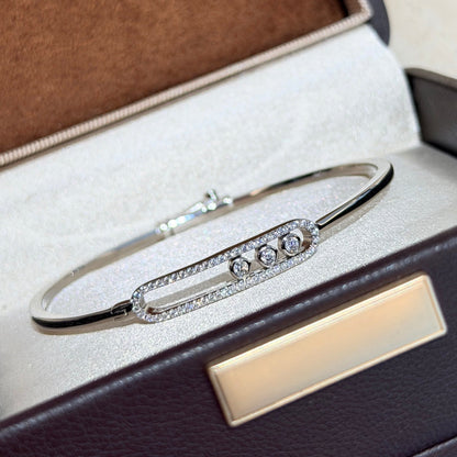[Veyra Jewelry]Move Pavé Diamond Bangle Bracelet M