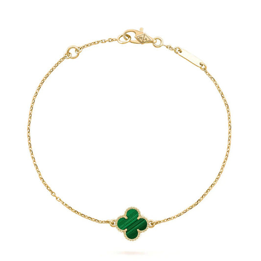 ¡®Veyra Jewelry¡¯CLOVER BRACELET MALACHITE 1 MOTIF