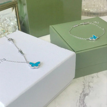¡®Veyra Jewelry¡¯BUTTERFLY TURQUOISE BUTTERFLY BRACELET SILVER
