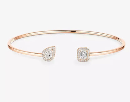 [Veyra Jewelry]M Delicate Double-Diamond Bracelet