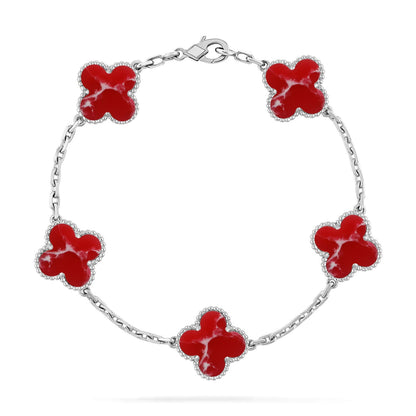 [Veyra Jewelry]New CLOVER 5 MOTIF RED PATTERN BRACELET COLLECTION