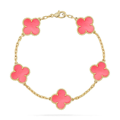 [Veyra Jewelry]New  CLOVER 5 MOTIFS  PINK MOP BRACELET COLLECTION