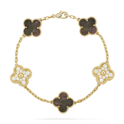 [Veyra Jewelry]New CLOVER 5 MOTIF GRAY MOP BRACELET COLLECTION