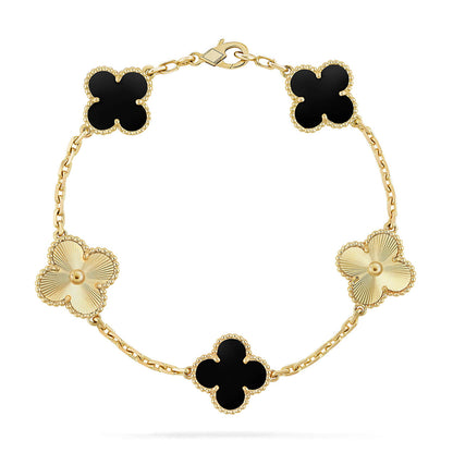 [Veyra Jewelry]New CLOVER 5 MOTIF ONYXS BRACELET COLLECTION