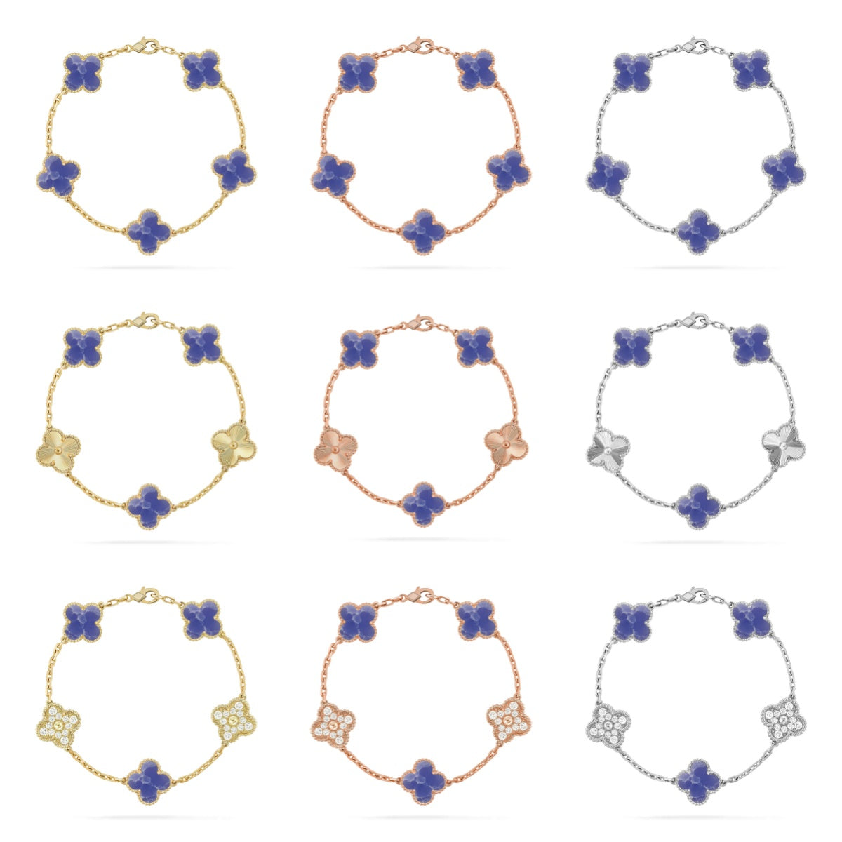 [Veyra Jewelry]New CLOVER 5 MOTIF BLUE VEINS BRACELET COLLECTION