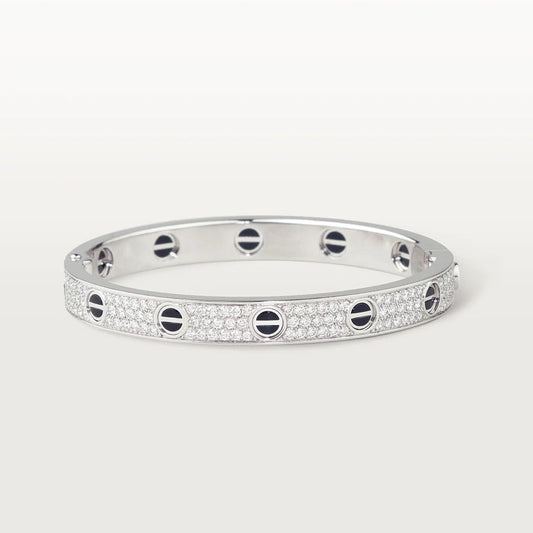 ¡®Veyra Jewelry¡¯LOVE BRACELET 6.1MM DIAMOND-PAVED CERAMIC