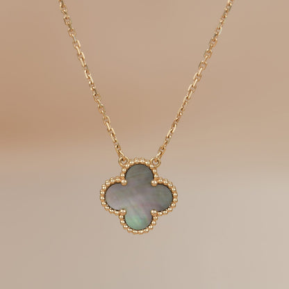 ¡®Veyra Jewelry¡¯CLOVER 15MM  GRAY MOTHER OF PEARL NECKLACE