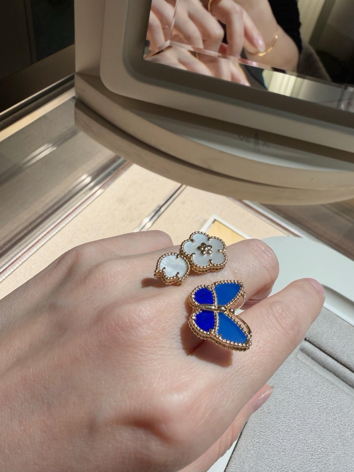 [Veyra Jewelry]LUCKY SPRING BUTTERFLY OPEN-FACE RINGS
