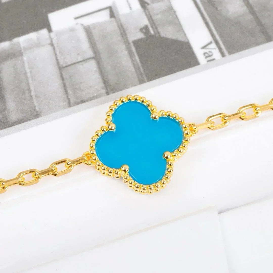 [Veyra Jewelry]New  CLOVER 5 MOTIF TURQUOISE BRACELET COLLECTION