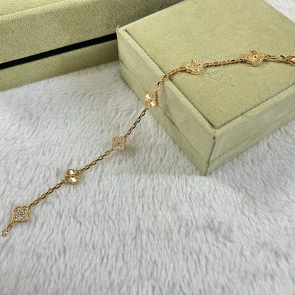 [¡®Veyra Jewelry¡¯]CLOVER 6 MOTIF DIAMOND LASER BRACELET