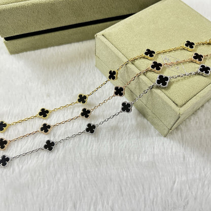 [¡®Veyra Jewelry¡¯]CLOVER 6 MOTIF  ONYXS BRACELET