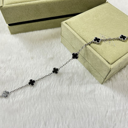 [¡®Veyra Jewelry¡¯]CLOVER 6 MOTIF  ONYXS BRACELET