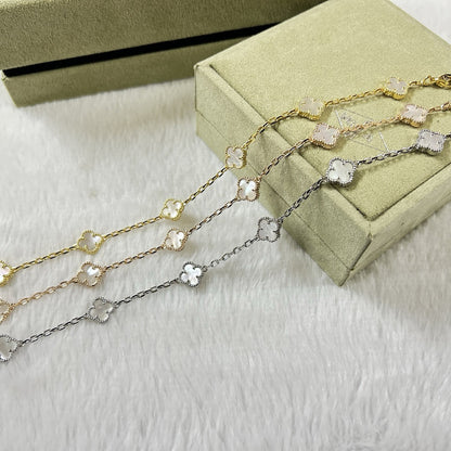 [¡®Veyra Jewelry¡¯]CLOVER 6 MOTIF WHITE MOP BRACELET