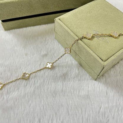 [¡®Veyra Jewelry¡¯]CLOVER 6 MOTIF WHITE MOP BRACELET