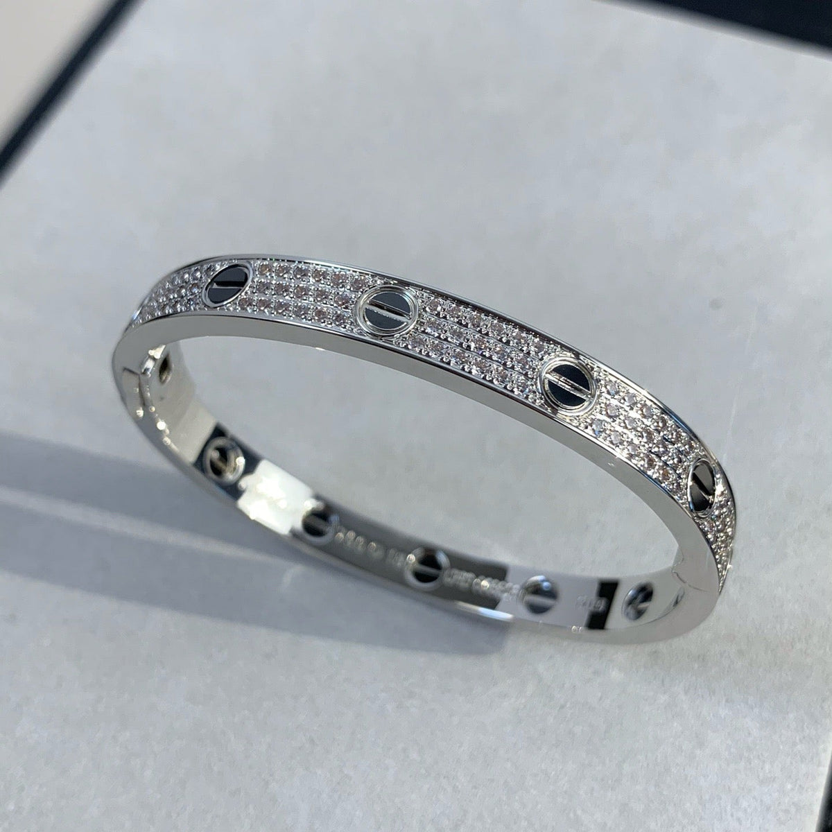 ¡®Veyra Jewelry¡¯LOVE BRACELET 6.1MM DIAMOND-PAVED CERAMIC