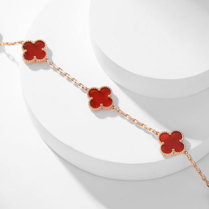 ¡®Veyra Jewelry¡¯CLOVER 10 MOTIFS CARNELIAN NECKLACE