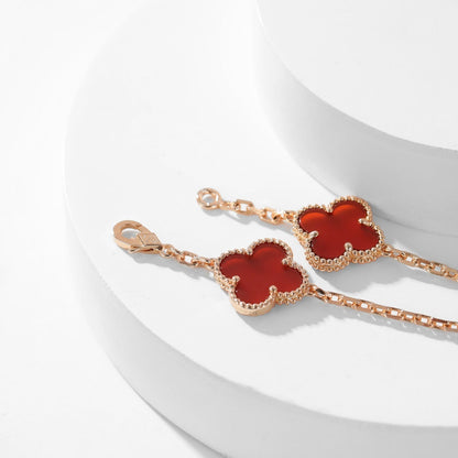 ¡®Veyra Jewelry¡¯CLOVER 10 MOTIFS CARNELIAN NECKLACE