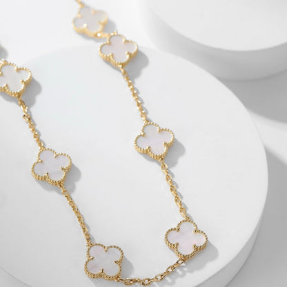 ¡®Veyra Jewelry¡¯CLOVER 10 MOTIFS WHITE MOTHER OF PEARL NECKLACE