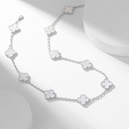 ¡®Veyra Jewelry¡¯CLOVER 10 MOTIFS WHITE MOTHER OF PEARL NECKLACE