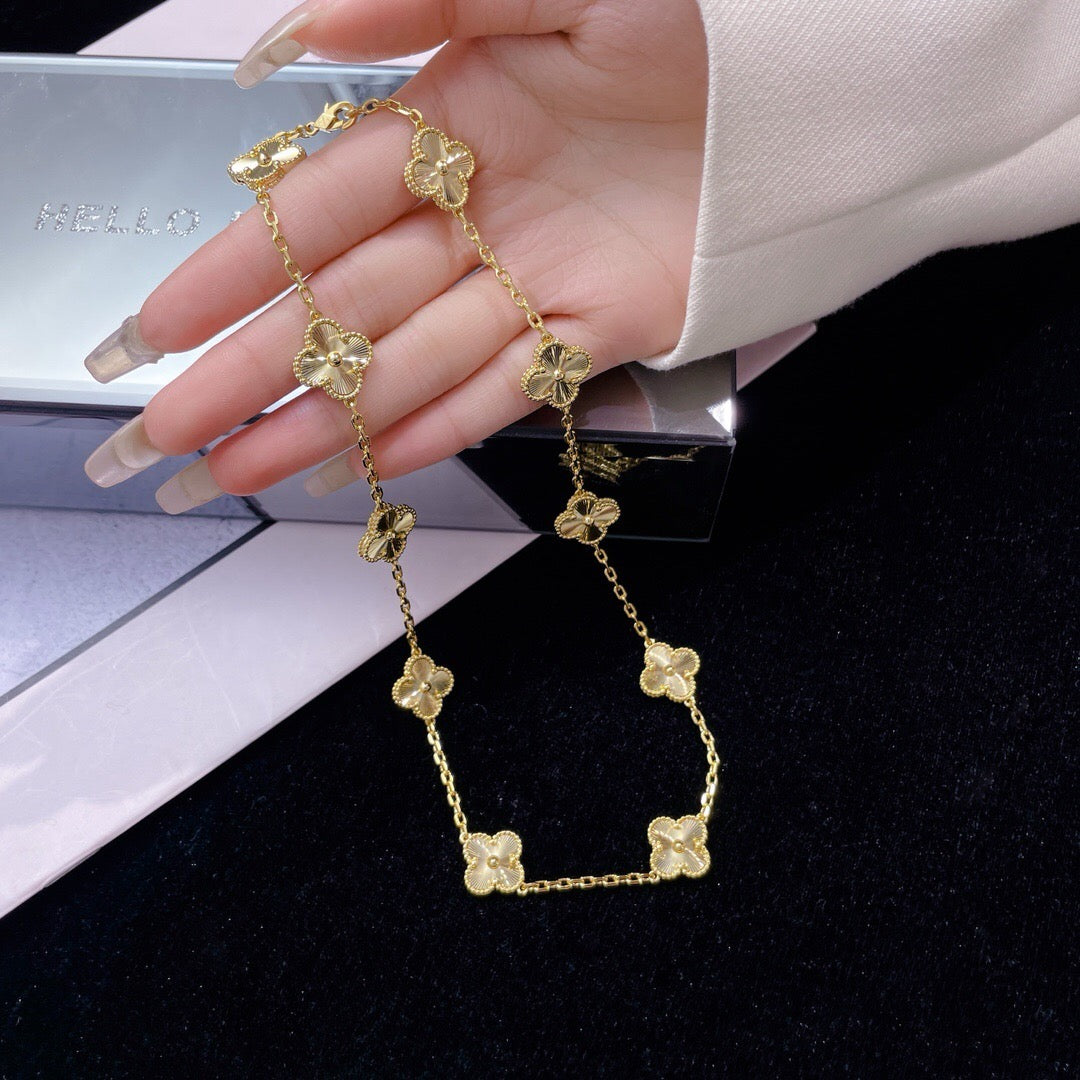 ¡®Veyra Jewelry¡¯CLOVER 10 MOTIFS LASER NECKLACE