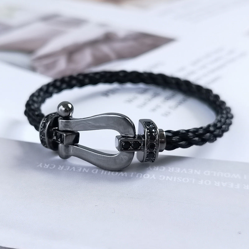 ¡®Veyra Jewelry¡¯FORCE LARGE SERIES HORSESHOE BLACK SAMURAI BRACELET