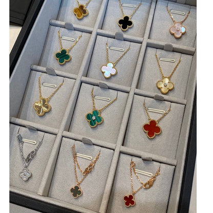 ¡®Veyra Jewelry¡¯CLOVER 15MM MALACHITE SINGLE FLOWER  NECKLACE