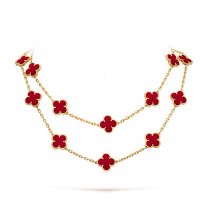 ¡®Veyra Jewelry¡¯CLOVER 20 MOTIFS CARNELIAN NECKLACE