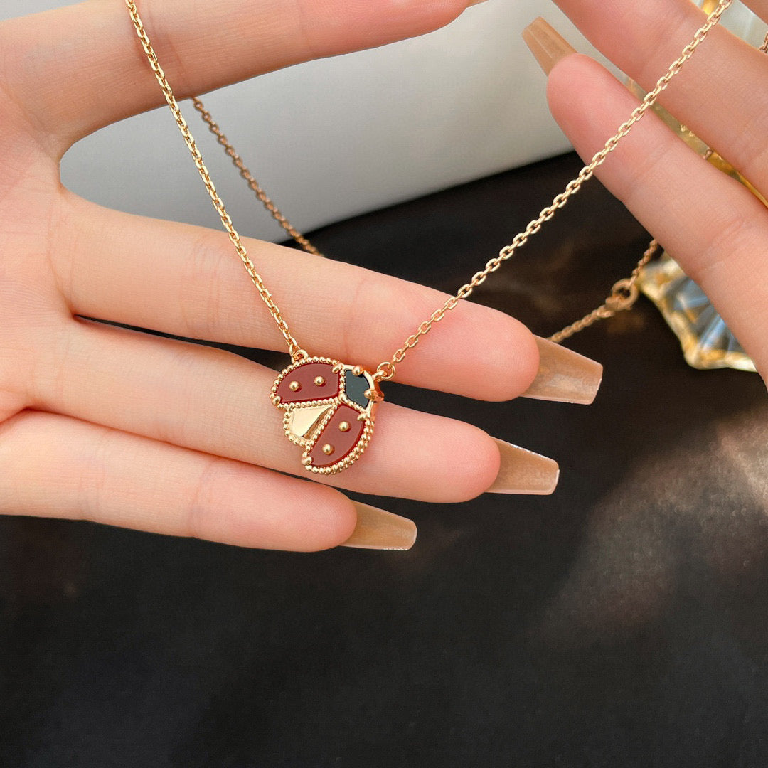 ¡®Veyra Jewelry¡¯LUCKY  CARNELIANS LADYBUG NECKLACE