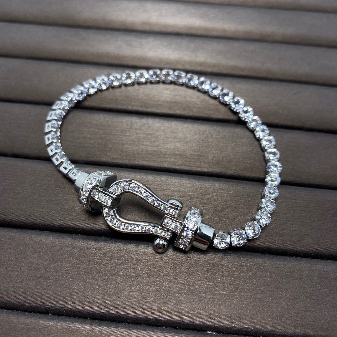 ¡®Veyra Jewelry¡¯FORCE  LARGE HORSESHOE FULL DIAMOND TENNIS BRACELET