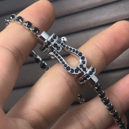 ¡®Veyra Jewelry¡¯FORCE  LARGE HORSESHOE FULL DIAMOND TENNIS BRACELET