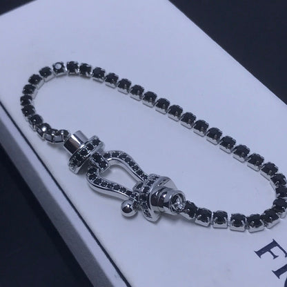 ¡®Veyra Jewelry¡¯FORCE  LARGE HORSESHOE FULL DIAMOND TENNIS BRACELET