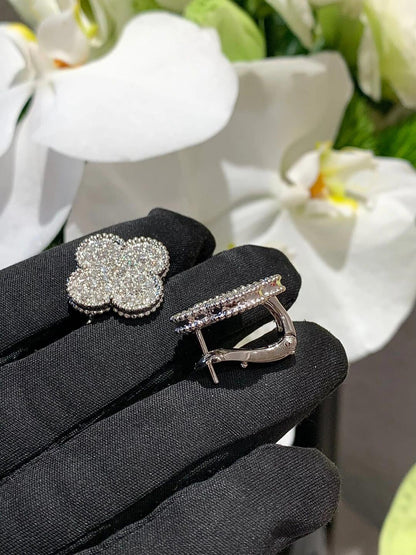 [Veyra Jewelry] CLOVER 20MM MOTIFS DIAMOND STUD EARRINGS SILVER