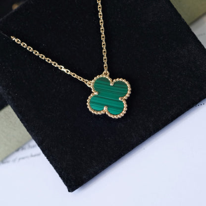 ¡®Veyra Jewelry¡¯CLOVER 15MM MALACHITE SINGLE FLOWER  NECKLACE