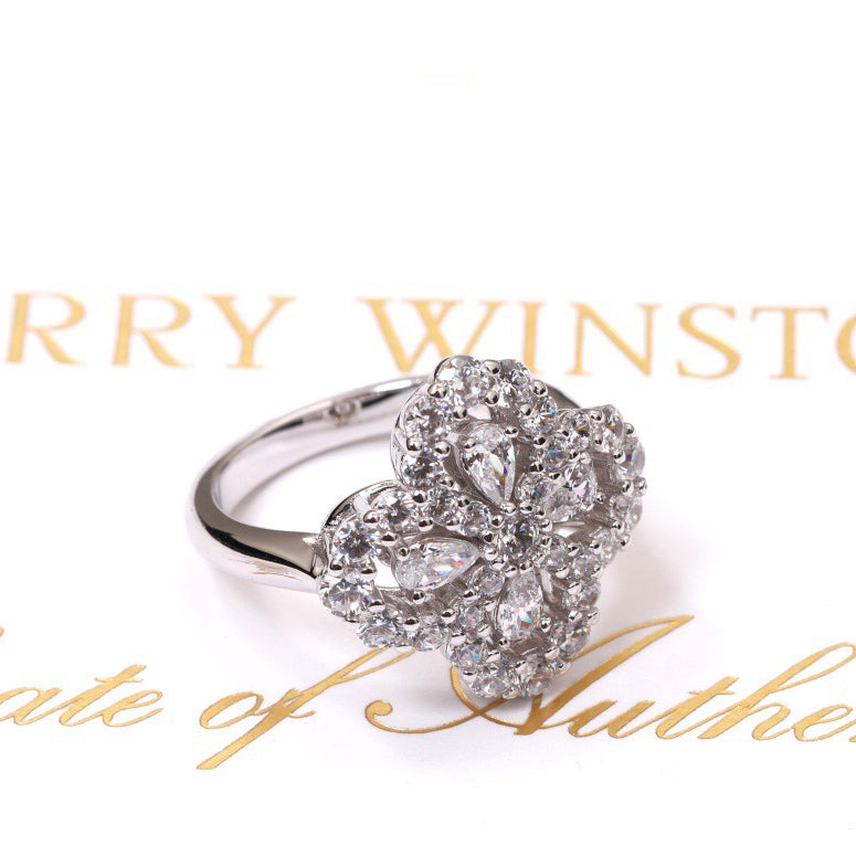¡®Veyra Jewelry¡¯LOOP RING FULL MOTIF DIAMOND 16MM SILVE