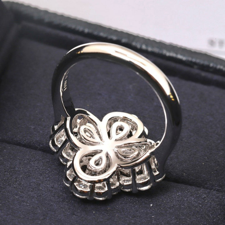 ¡®Veyra Jewelry¡¯LOOP RING FULL MOTIF DIAMOND 16MM SILVE