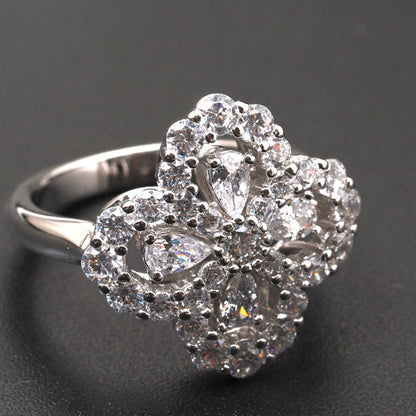 ¡®Veyra Jewelry¡¯LOOP RING FULL MOTIF DIAMOND 16MM SILVE