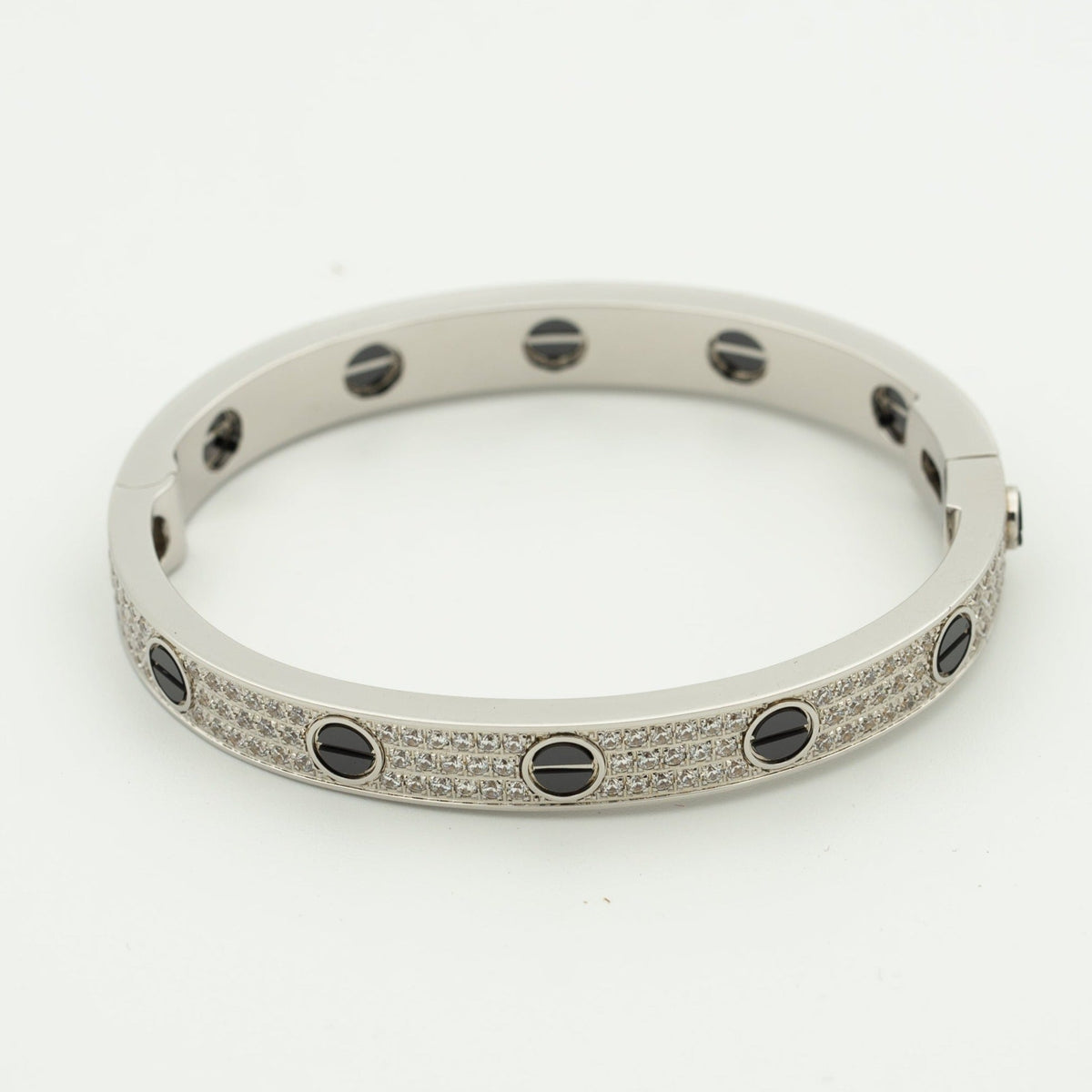 ¡®Veyra Jewelry¡¯LOVE BRACELET 6.1MM DIAMOND-PAVED CERAMIC