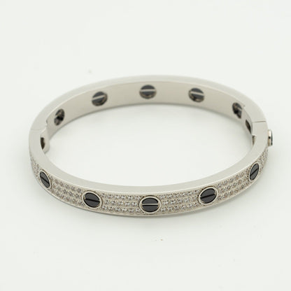 ¡®Veyra Jewelry¡¯LOVE BRACELET 6.1MM DIAMOND-PAVED CERAMIC