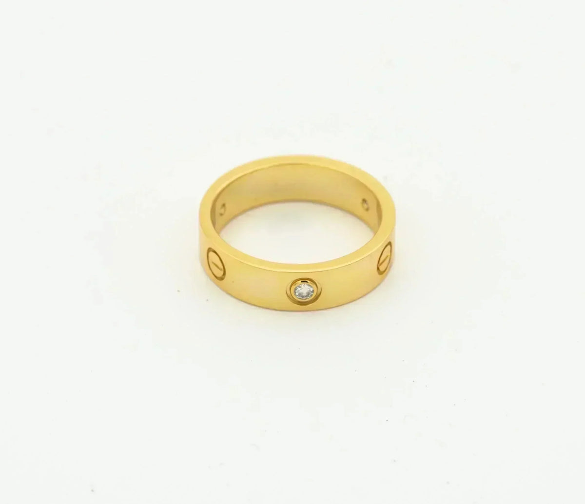 ¡®Veyra Jewelry¡¯LOVE RING 4MM 1 DIAMOND GOLD