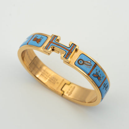 ¡®Veyra Jewelry¡¯H PINK GOLD BRACELET BLUE CERAMIC