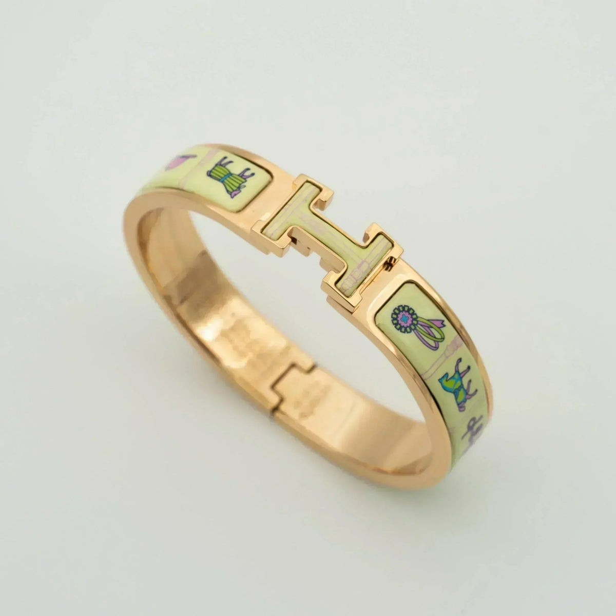 ¡®Veyra Jewelry¡¯H PINK GOLD BRACELET CREAM CERAMIC