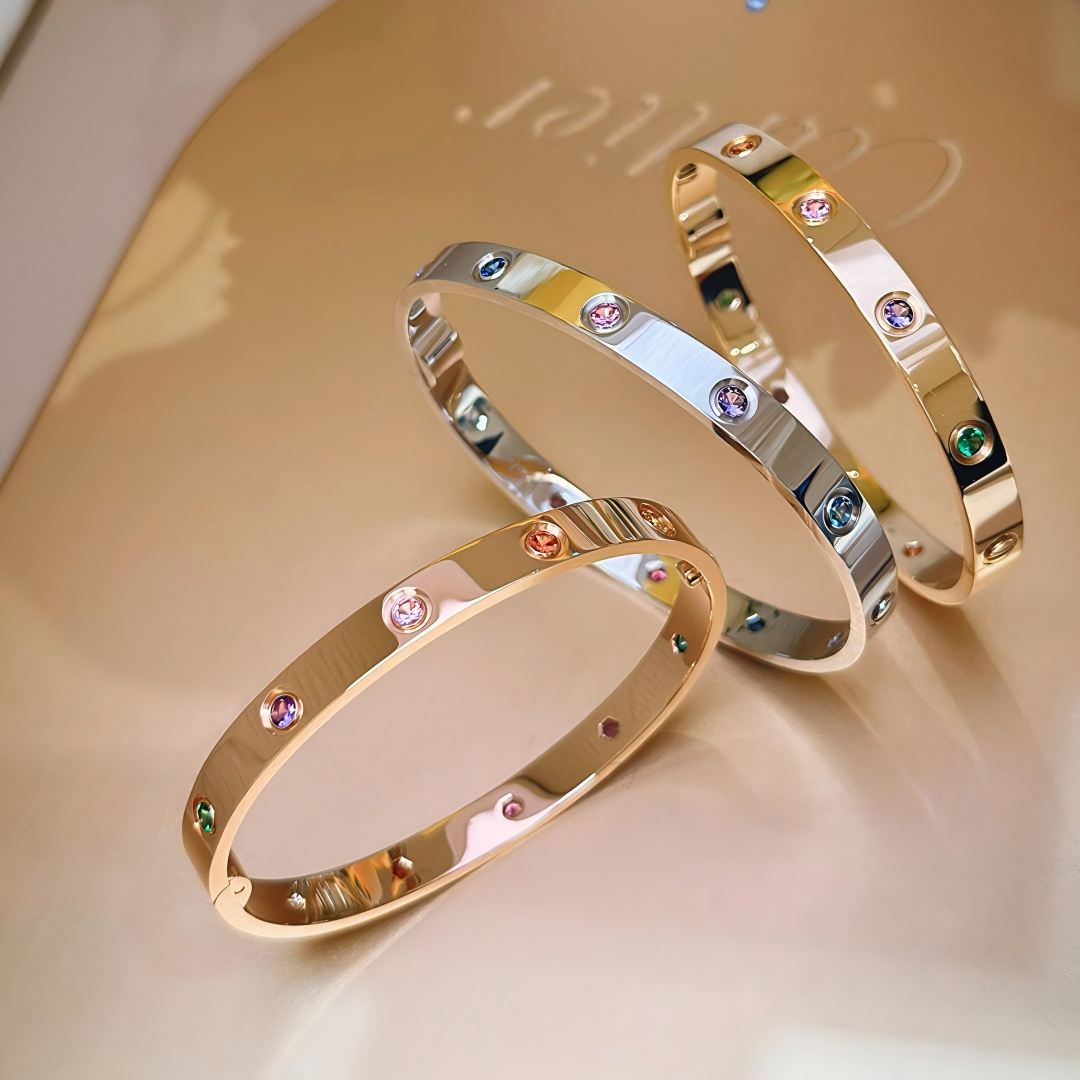 [Veyra Jewelry]2026 RAINBOW LOVE BRACELET 6.1MM  10 DIAMONDS