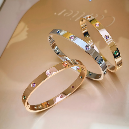 [Veyra Jewelry]2026 RAINBOW LOVE BRACELET 6.1MM  10 DIAMONDS