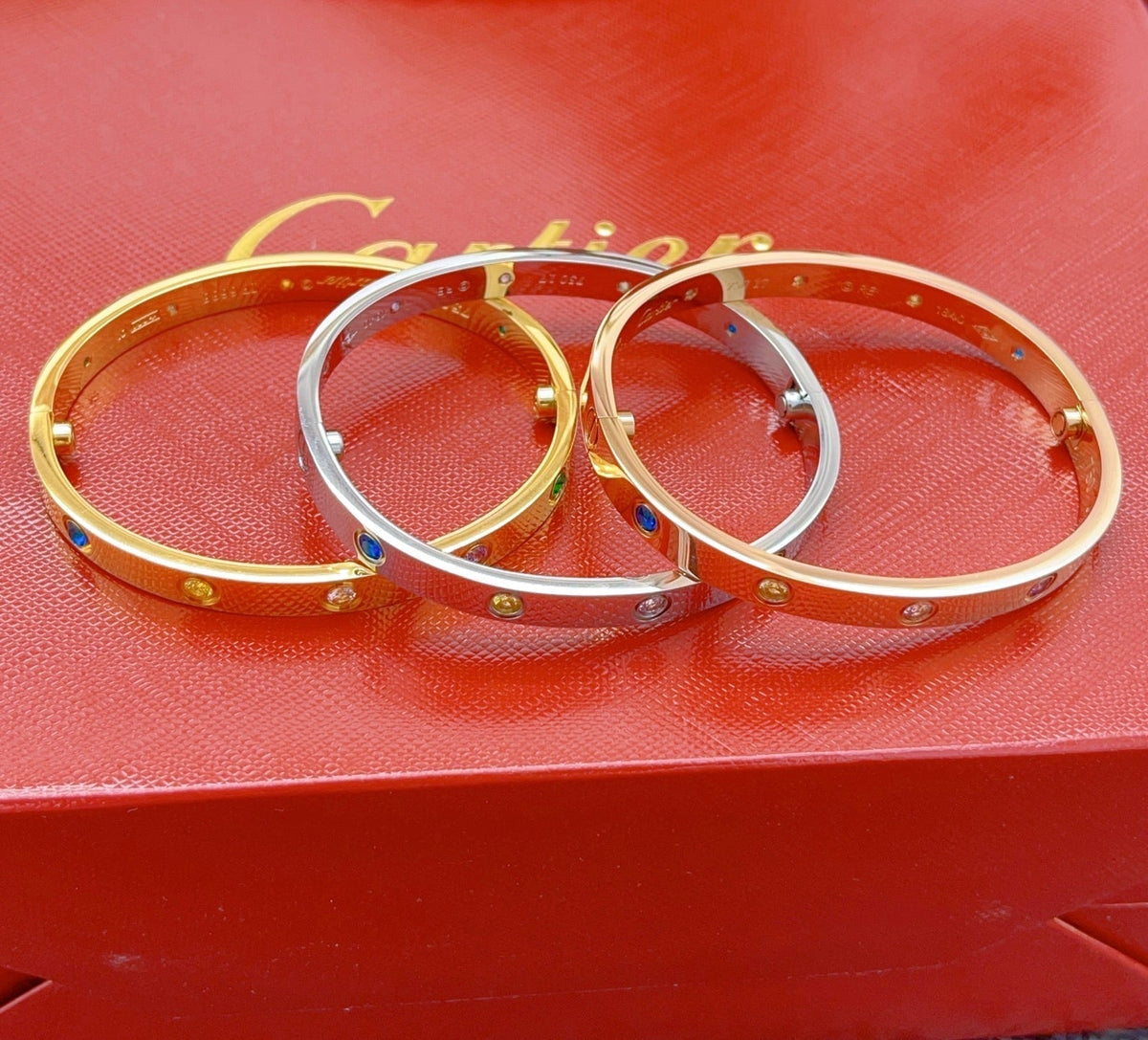 [Veyra Jewelry]2026 RAINBOW LOVE BRACELET 6.1MM  10 DIAMONDS