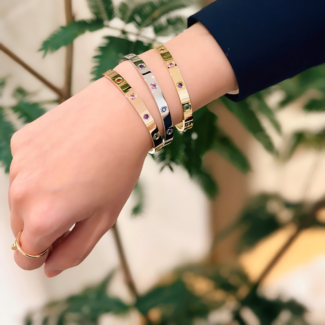 [Veyra Jewelry]2026 RAINBOW LOVE BRACELET 6.1MM  10 DIAMONDS