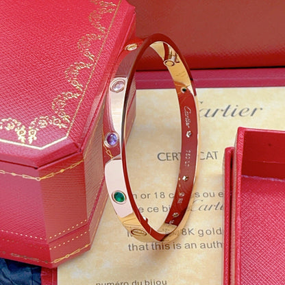 [Veyra Jewelry]2026 RAINBOW LOVE BRACELET 6.1MM  10 DIAMONDS