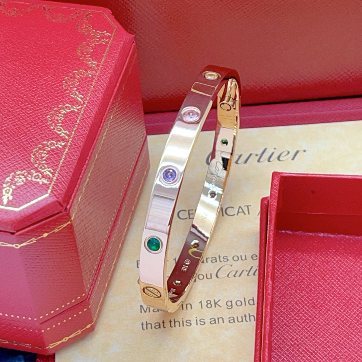 [Veyra Jewelry]2026 RAINBOW LOVE BRACELET 6.1MM  10 DIAMONDS