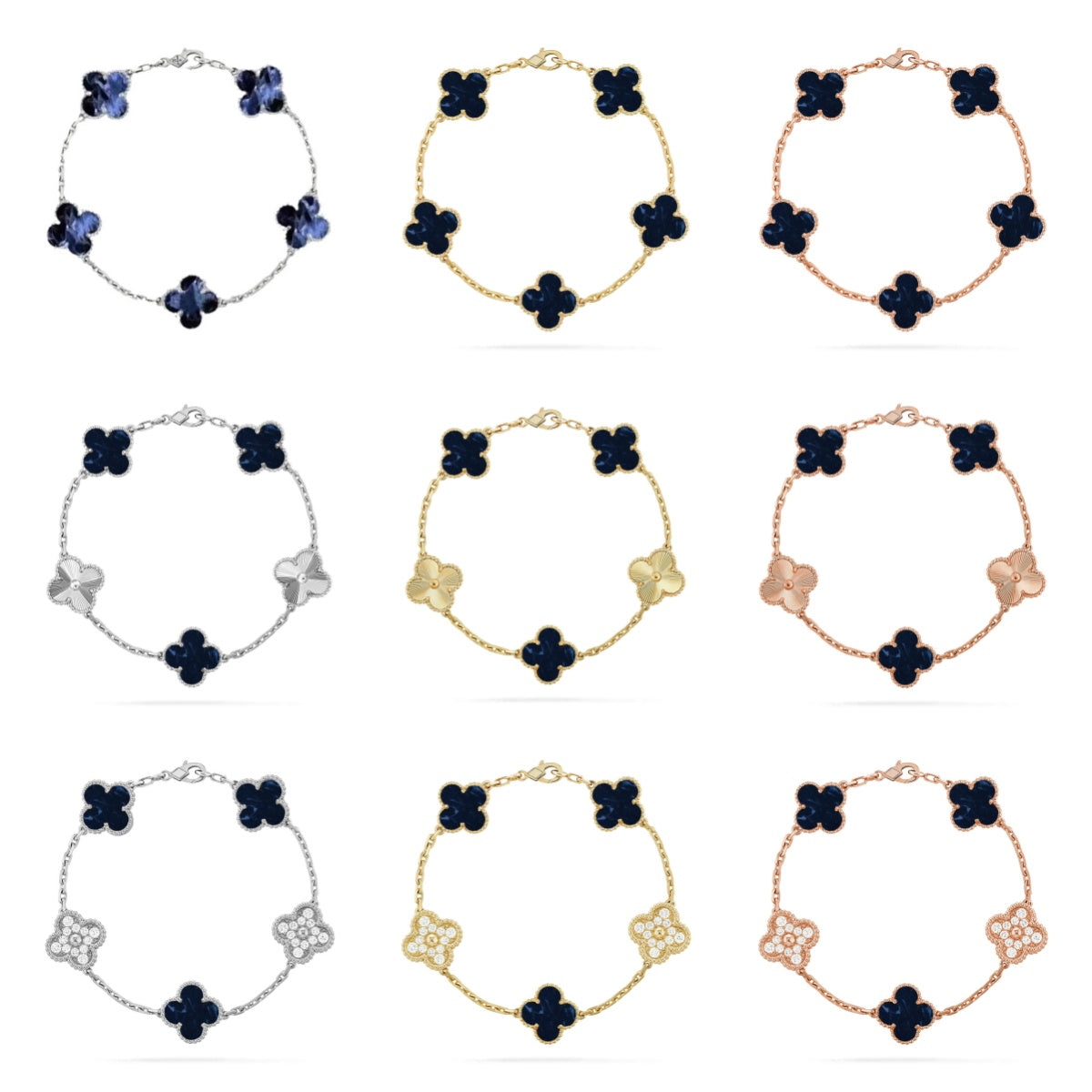[Veyra Jewelry]New CLOVER 5 MOTIF PIETERSITE BRACELET COLLECTION